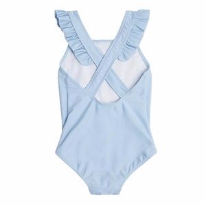 Girls french blue crossover one piece